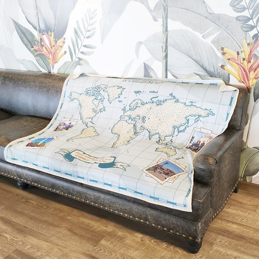 Manta Mapamundi Personalizada con Foto y Mensaje