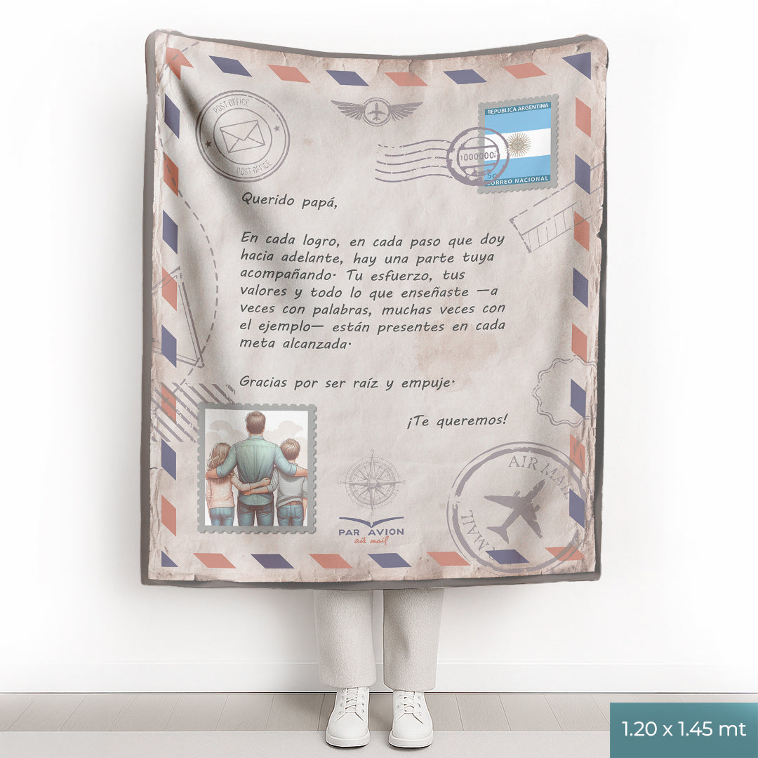 Carta Larga Con Foto Manta Personalizada Internacional