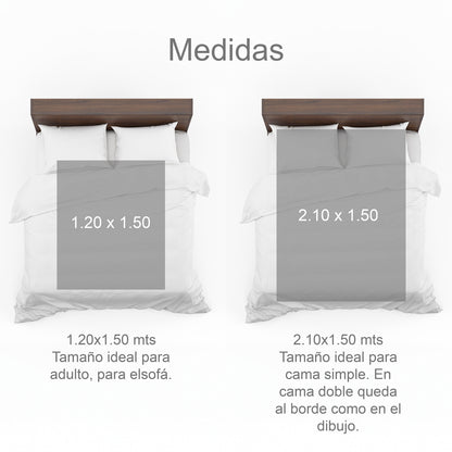 Manta Floral Personalizada con Foto y Mensaje