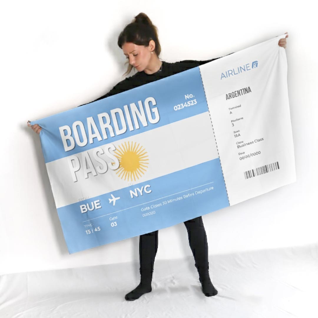 Boarding Pass Toalla Deportiva Personalizada