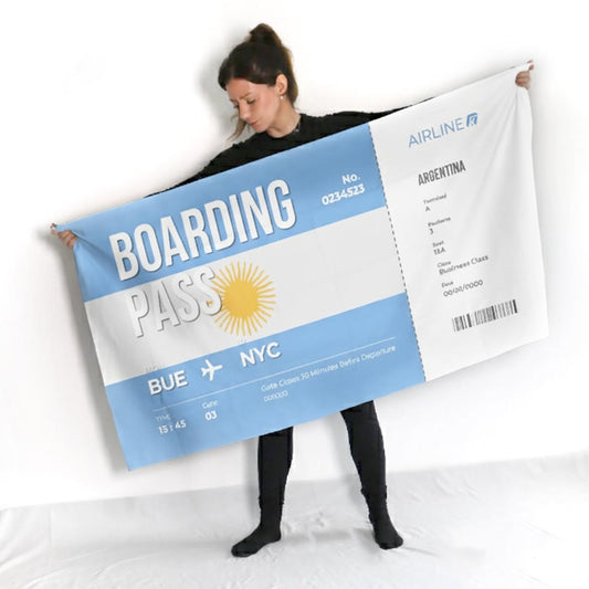 Boarding Pass Toalla Deportiva Personalizada