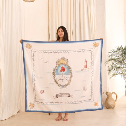 Costa Argentina Escudo Nacional Lona Playera