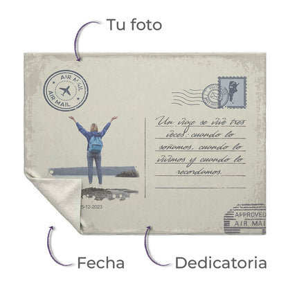 Tarjeta Postal Con Foto Manta Personalizada