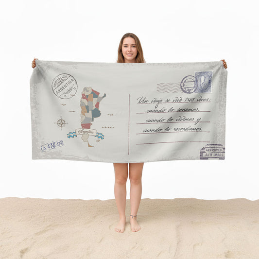 Mapa Argentina Toalla Personalizada Tarjeta Postal