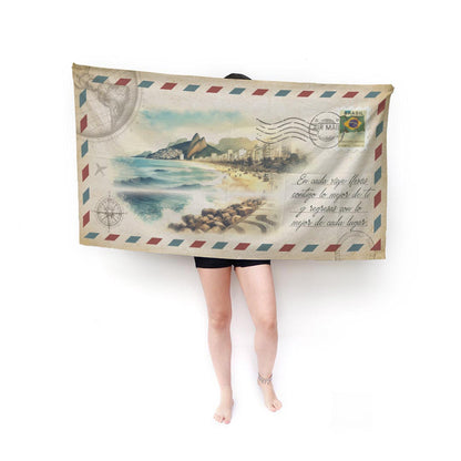 Paises del Mundo Sobre Postal Toalla Personalizada