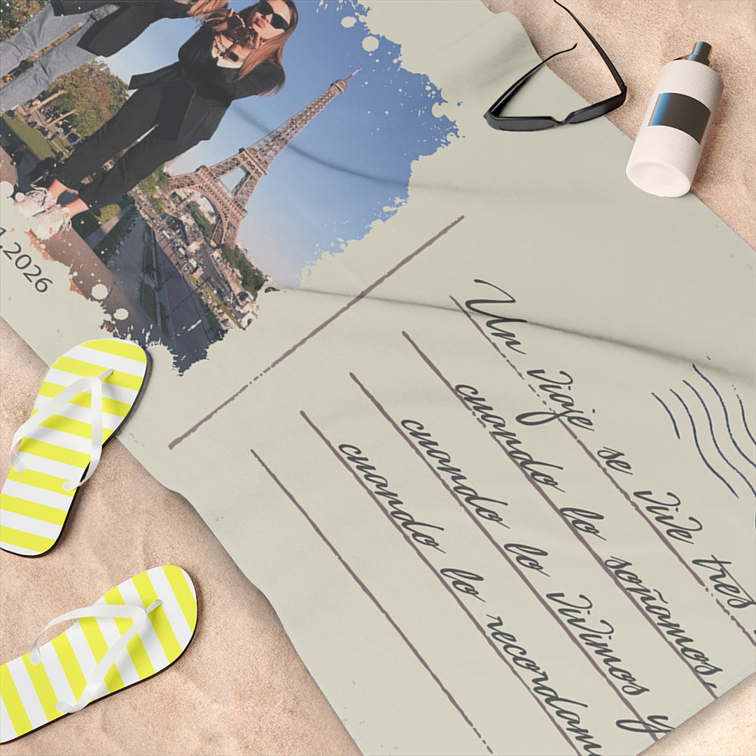 Tarjeta Postal Con Foto Toalla Personalizada