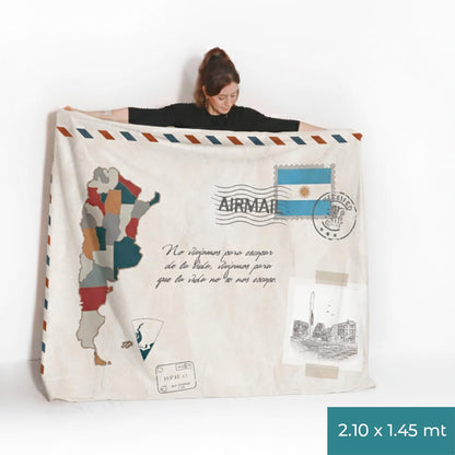 Sobre Argentina Mapa con Foto Manta Personalizada