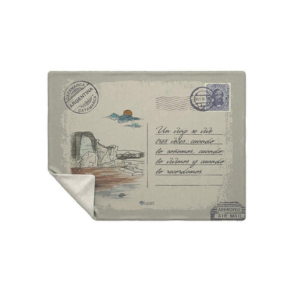 Catamarca Arg. Manta con Mensaje Personalizado Estilo Postal