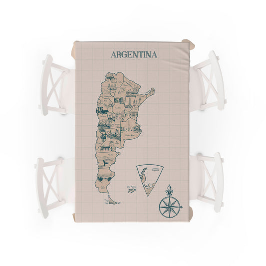 En Stock Mapa Argentina Mantel De Mesa