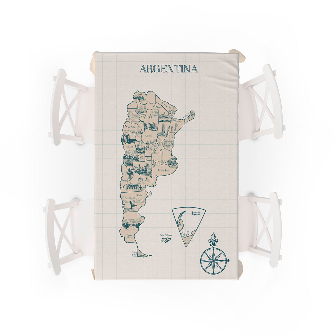 Mantel De Mesa Mapa Argentina