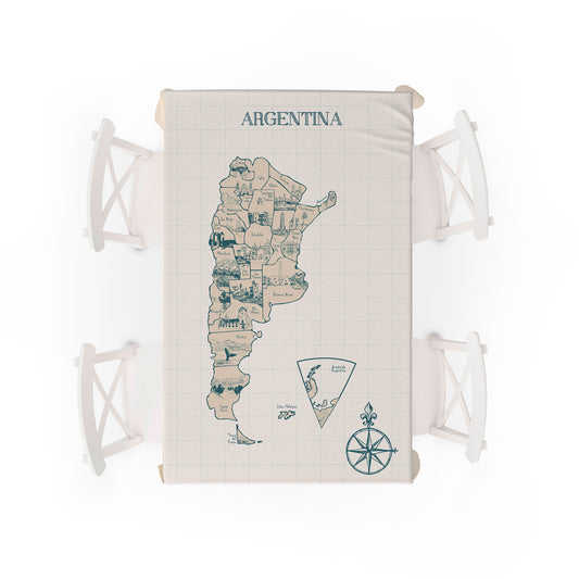Mantel De Mesa Mapa Argentina