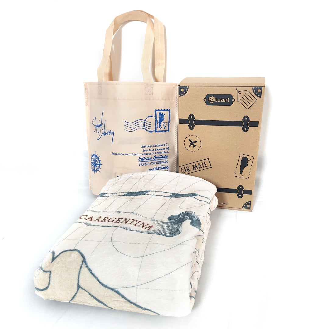 Frazada Polar Soft Argentina Mapa