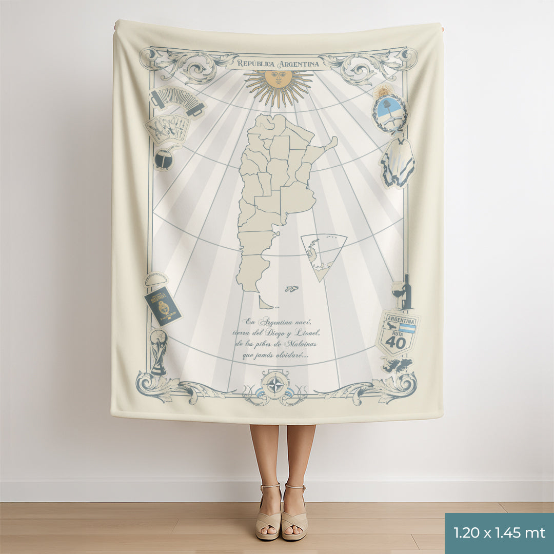 Manta Personalizada Costumbres Argentinas con Mensaje