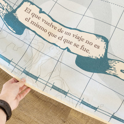 Manta Mapamundi Personalizada con Foto y Mensaje