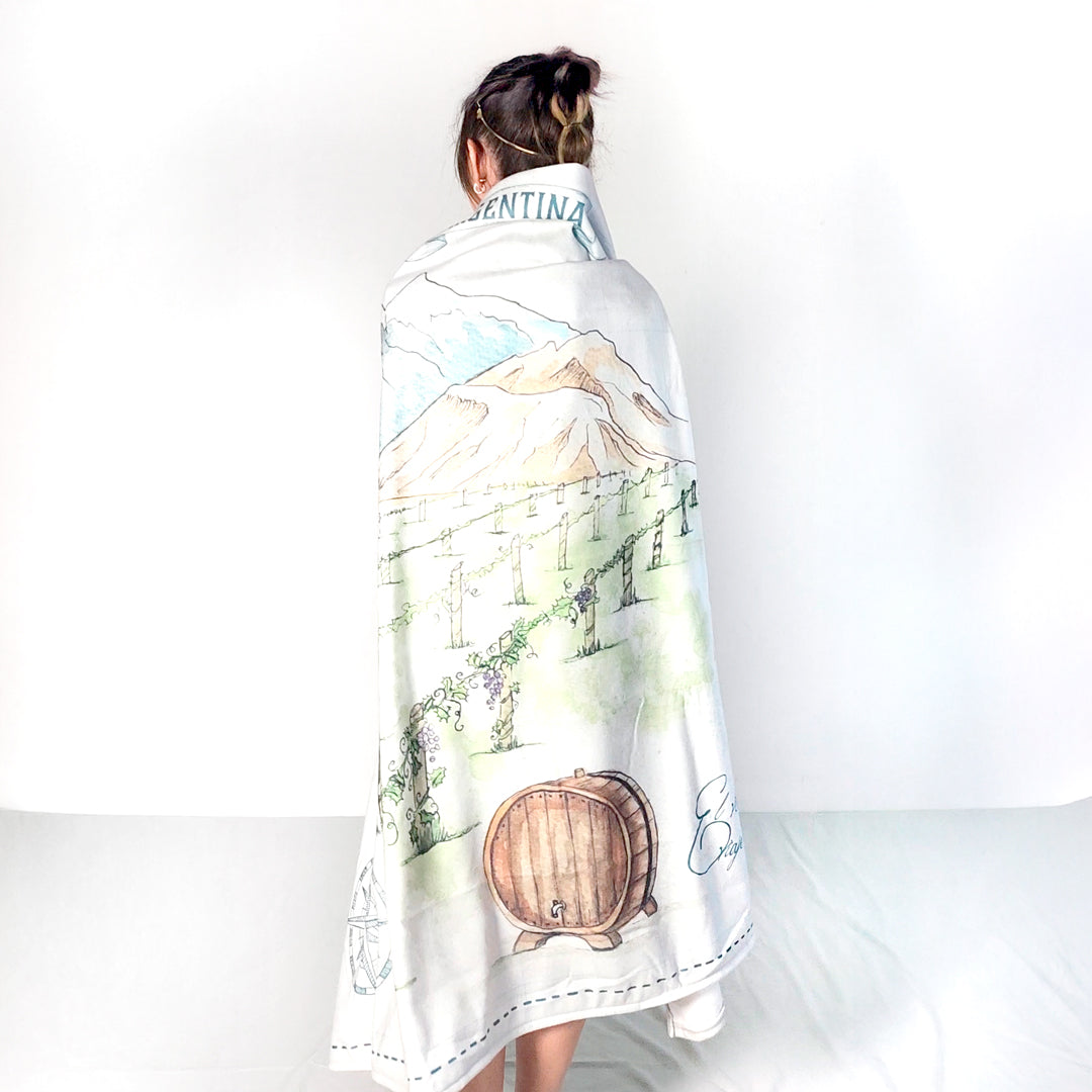 Paisaje Postal Provincias Argentinas Manta Personalizada