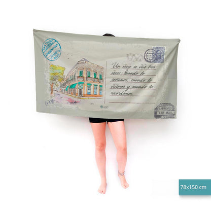 CABA Toalla Personalizada Tarjeta Postal