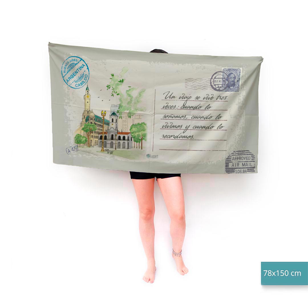 CABA Toalla Personalizada Tarjeta Postal