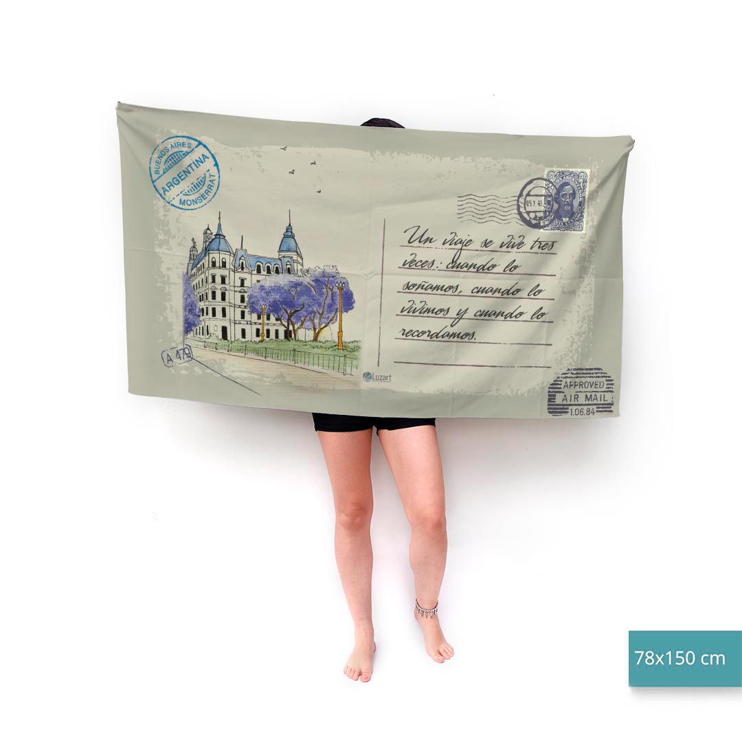 CABA Toalla Personalizada Tarjeta Postal