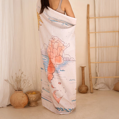 Costa Argentina Mapa Lona Playera