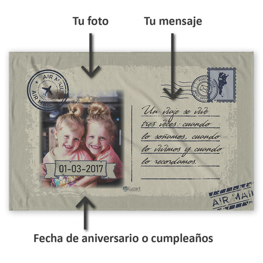 Tarjeta Postal Con Foto Toalla Personalizada