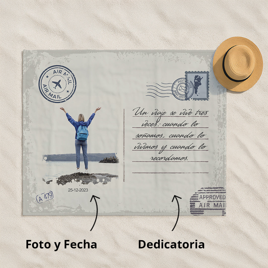 Lona Personalizada Con Foto Tarjeta Postal