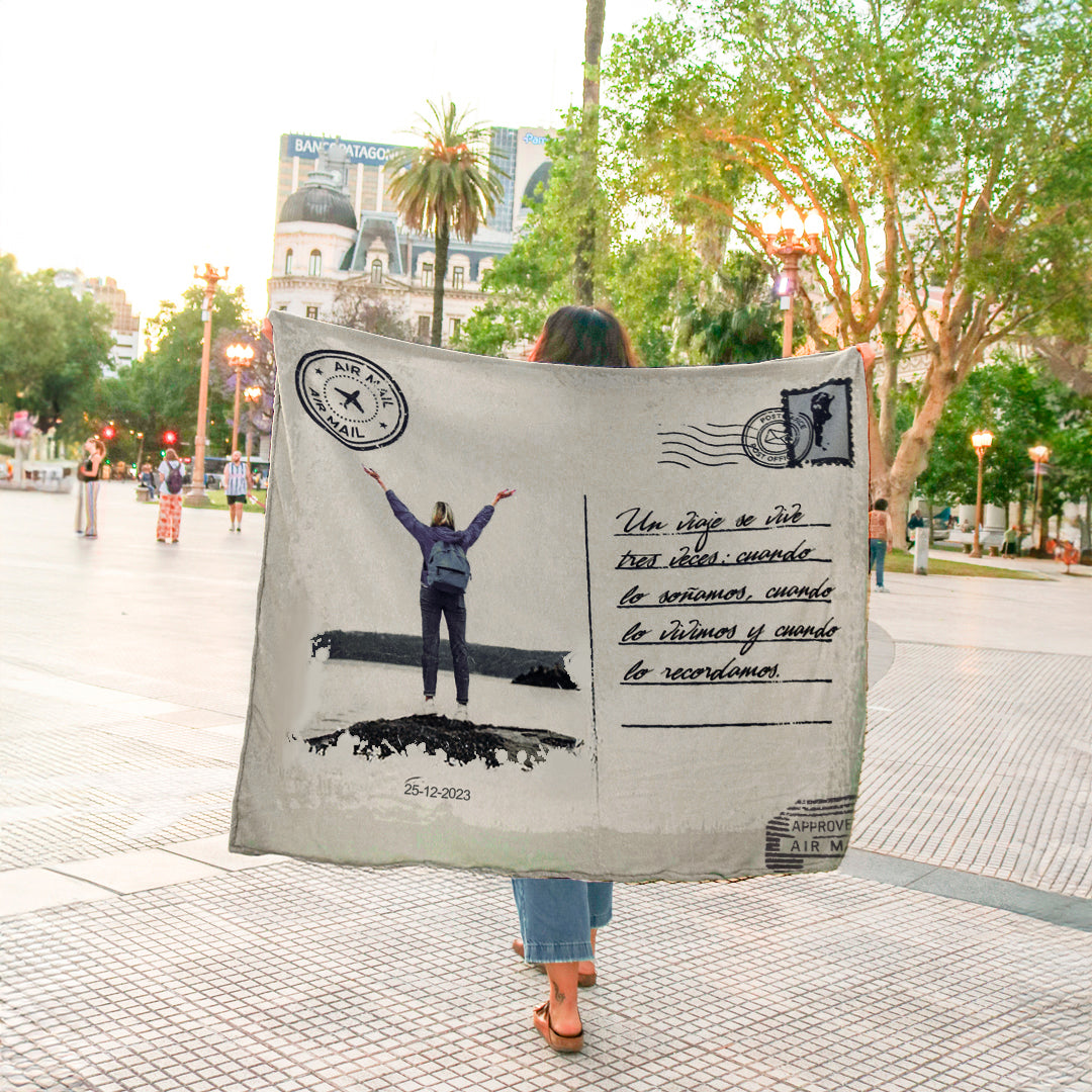 Tarjeta Postal Con Foto Manta Personalizada