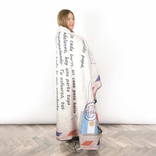 Carta Larga Con Foto Manta Personalizada Internacional