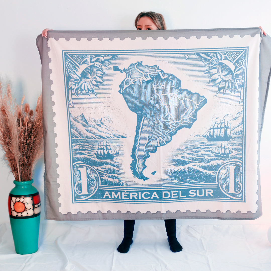 Lona de Tela Estampilla Sudamérica