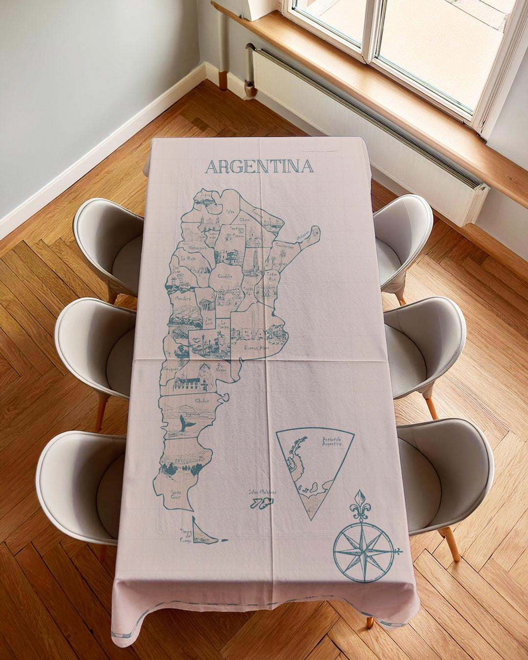 En Stock Mapa Argentina Mantel De Mesa
