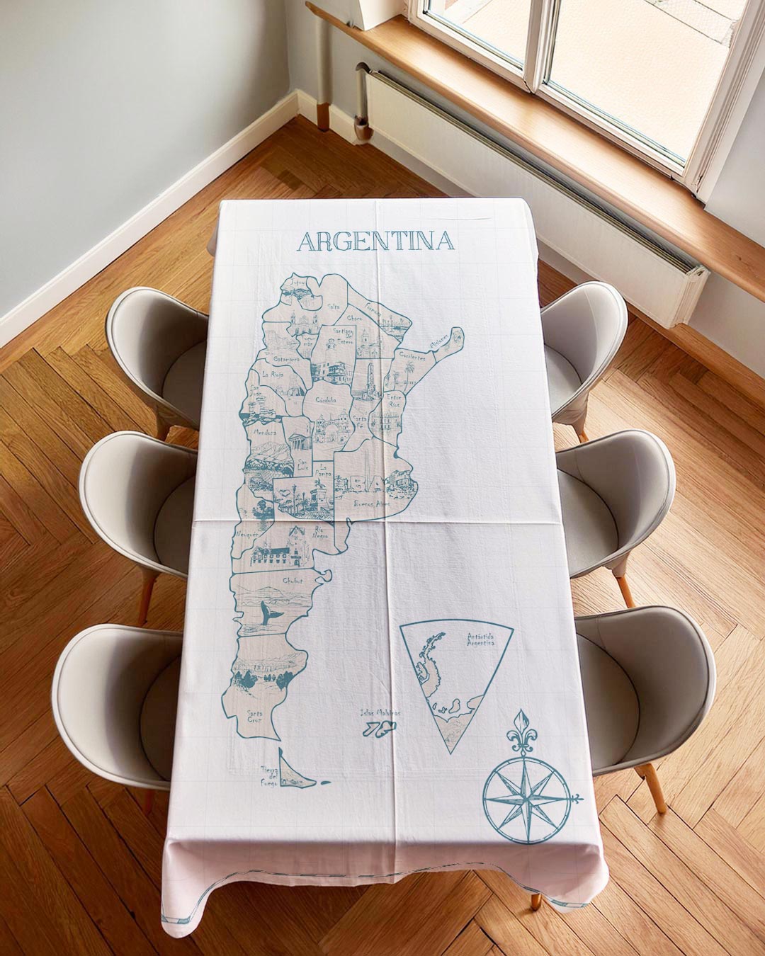 Mantel De Mesa Mapa Argentina